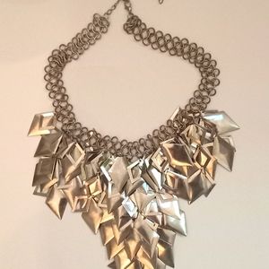 Vintage Silver Tone Statement Necklace